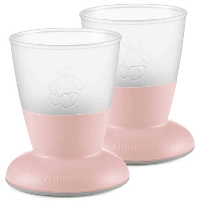كؤوس بلاستيك للأطفال حزمة 2في1 زهري Baby Cup - BABYBJORN - SW1hZ2U6NjYzNzQ0