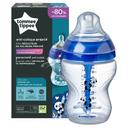 Tommee Tippee Advanced Anti - Colic Teat, Fast Flow x 2 + Advanced Anti - Colic Feeding Bottle, 260ml - Blue - SW1hZ2U6NjY0NzIz