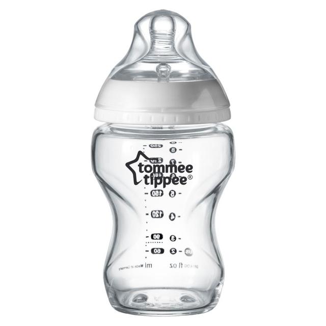 رضاعة اطفال زجاج 250ml مع حلم رضاعة بتدفق متوسط حزمة 2في1 Closer To Nature Bottle & Medium Flow Teats - Tommee Tippee - SW1hZ2U6NjY0ODM0