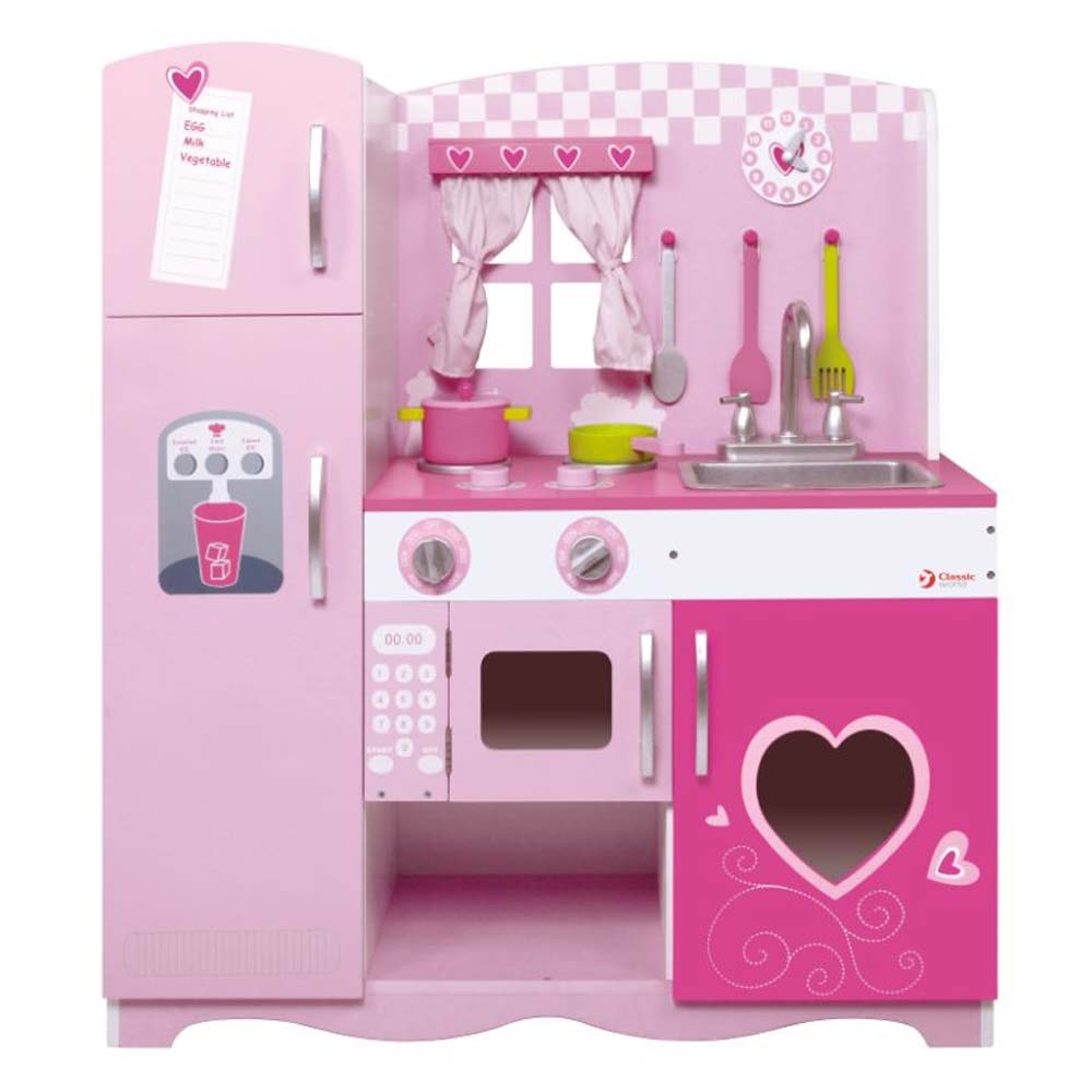 لعبة المطبخ للاطفال كلاسيك وورلد وردي classic world pink kitchen - 1}