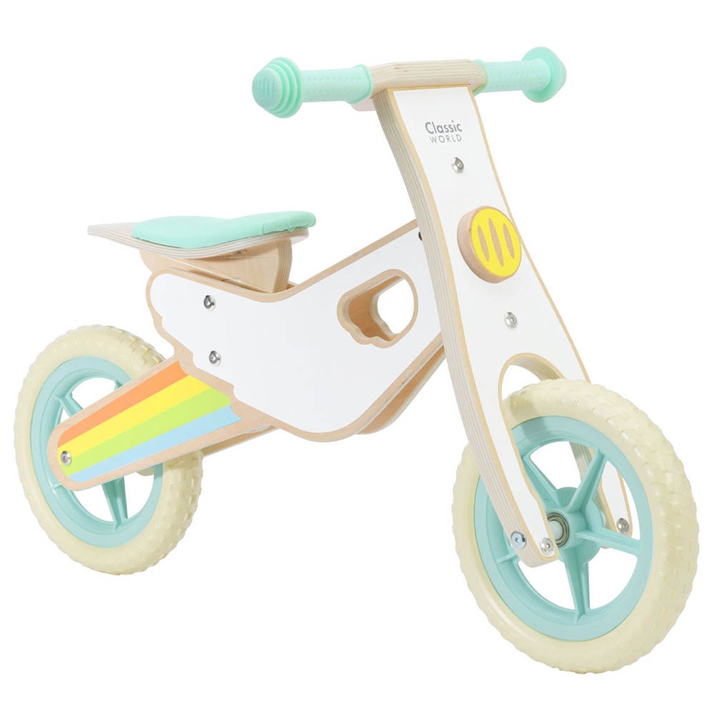 دراجة اطفال قوس قزح كلاسيك وورلد خشب classic world rainbow balance bike