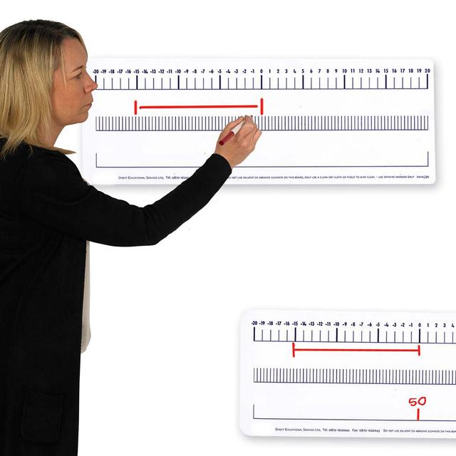 لعبة تعلم القياس بالمسطرة للأطفال Eduk8 Worldwide Teacher's Number Line Dry Erase Board - SW1hZ2U6NjU1OTk2