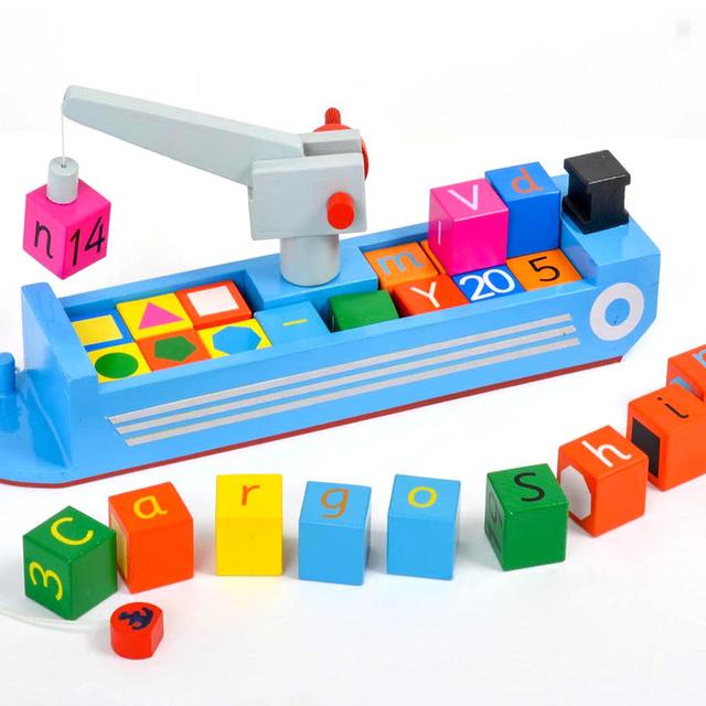 لعبة تعلم الأبجدية للأطفال Eduk8 Worldwide Cargo Ship Stacking Toy - SW1hZ2U6NjU2MTc1