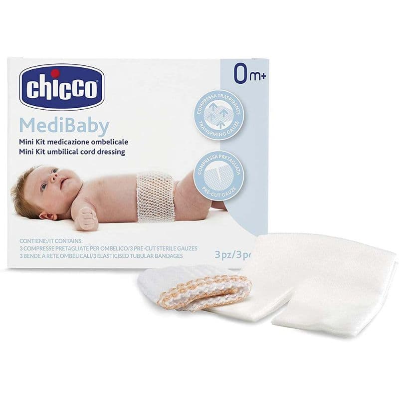 ضمادة سرة الطفل حزمة 6 في 1 للأطفال حديثي الولادة شيكو Chicco MediBaby Mini Kit Umbilical Cord Dressing