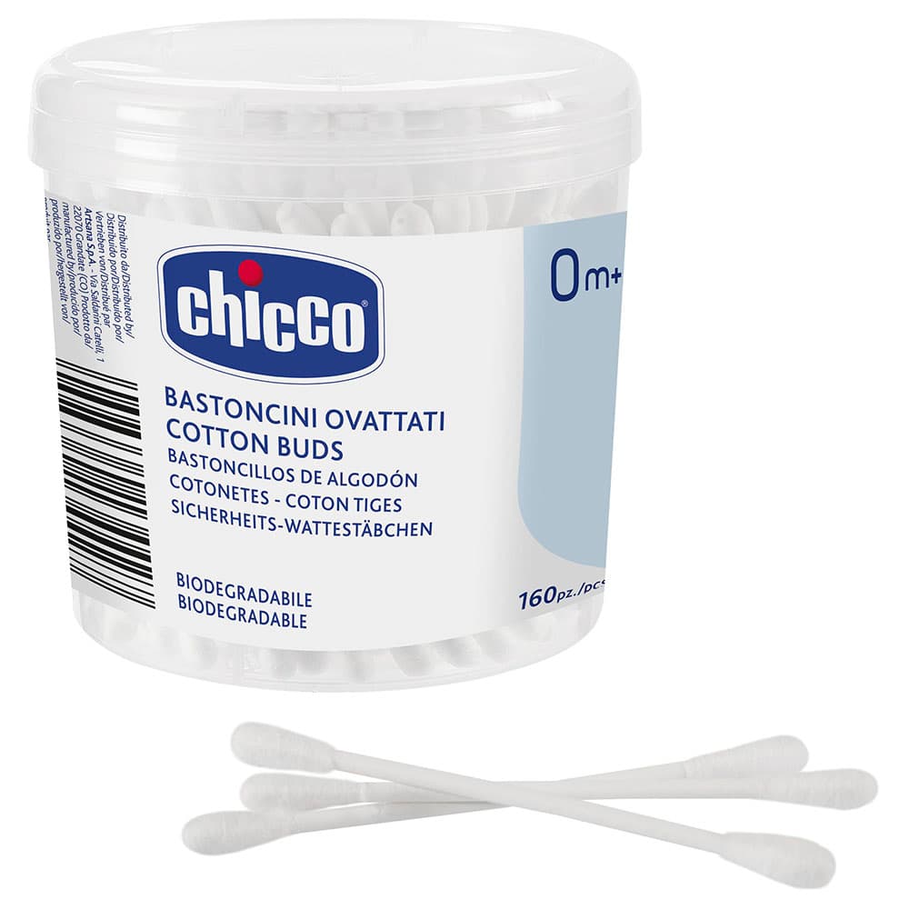 اعواد قطن لتنظيف الأذن للأطفال 160 قطعة شيكو Chicco Cotton Buds 160pcs