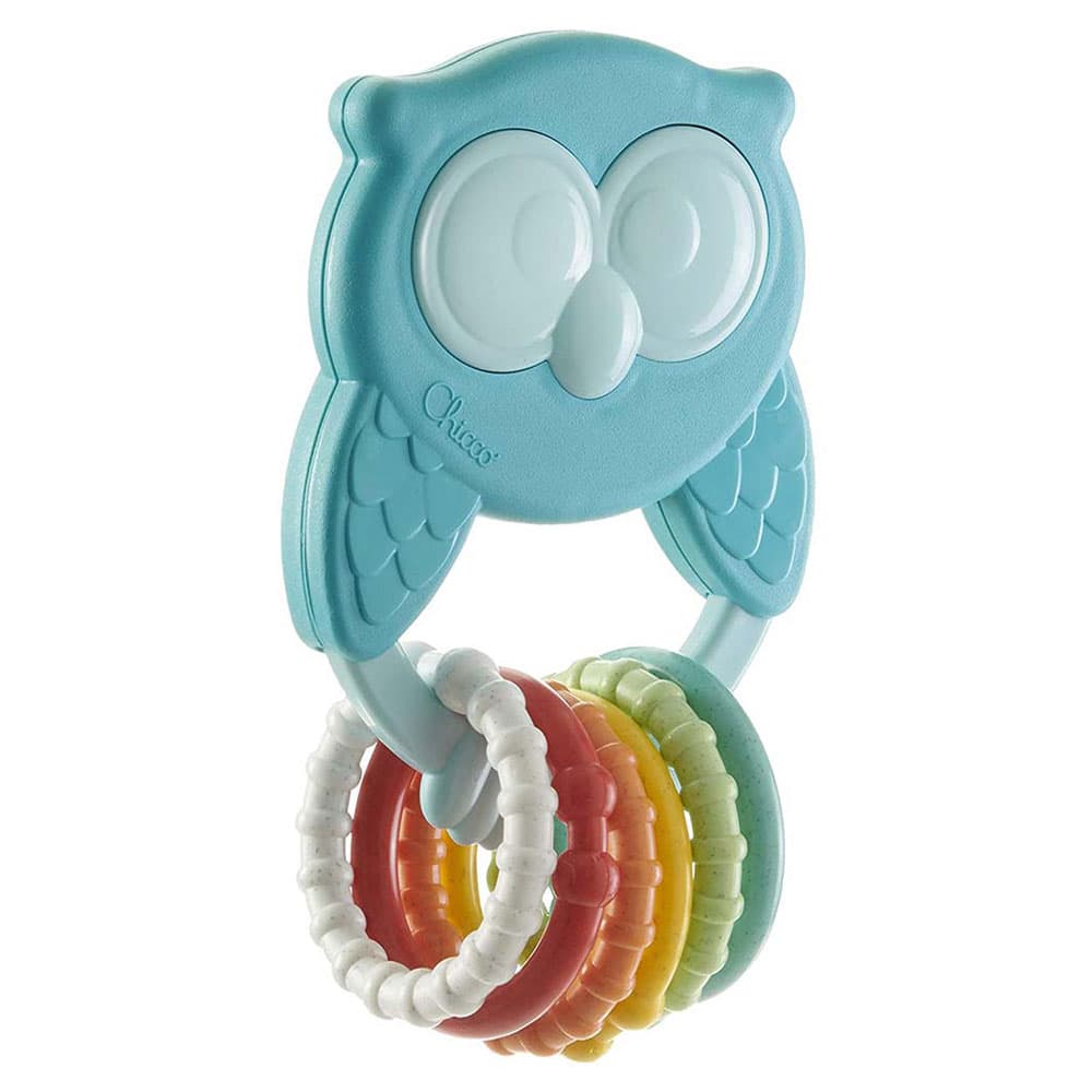 خشخاشة للاطفال شيكو من البلاستيك المتين Chicco ECO+ Owly Plastic Rattle