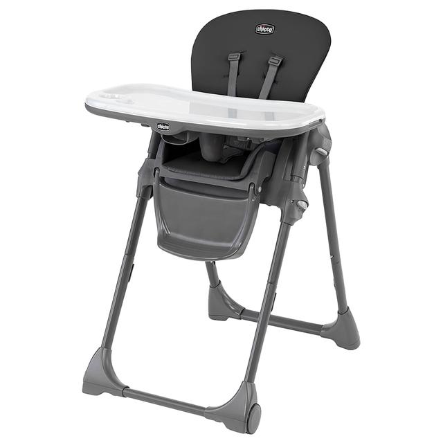 كرسي طعام اطفال لون أسود قابل للطي شيكو Chicco Polly High Chair - SW1hZ2U6NjUxNTU1