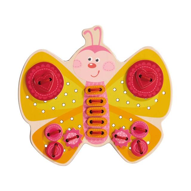 لعبة الفراشة مزينة بالخيوط والازرار للاطفال من هابا Haba Threading Game Butterfly - SW1hZ2U6NjU2ODg0