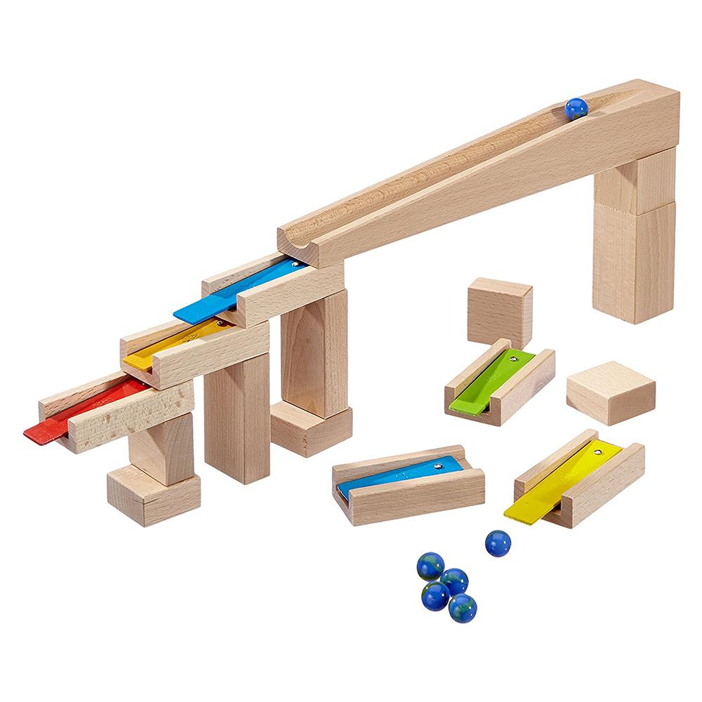 لعبة الكرة المتدحرجة وفق مسار خشبي للاطفال من هابا HABA Melodious Building Blocks