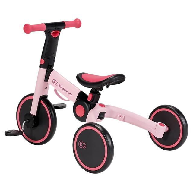 سيكل اطفال سنتين ثلاثي العجلات قابل للطي زهري كيندر كرافت Kinderkraft Pink Collapsible Three Wheels Trike Tricycle - SW1hZ2U6NjU4MDAz