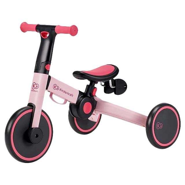 سيكل اطفال سنتين ثلاثي العجلات قابل للطي زهري كيندر كرافت Kinderkraft Pink Collapsible Three Wheels Trike Tricycle - SW1hZ2U6NjU3OTkx