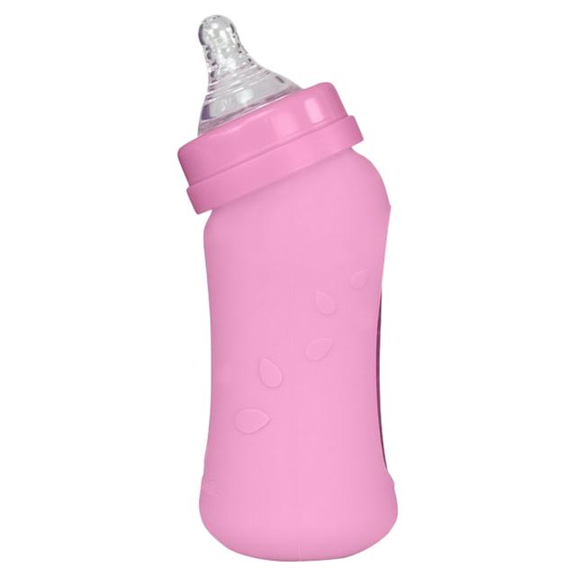 Green Sprouts - Baby Bottle W/ Silicone Cover 8Oz - Pink - SW1hZ2U6NjYyNjI4