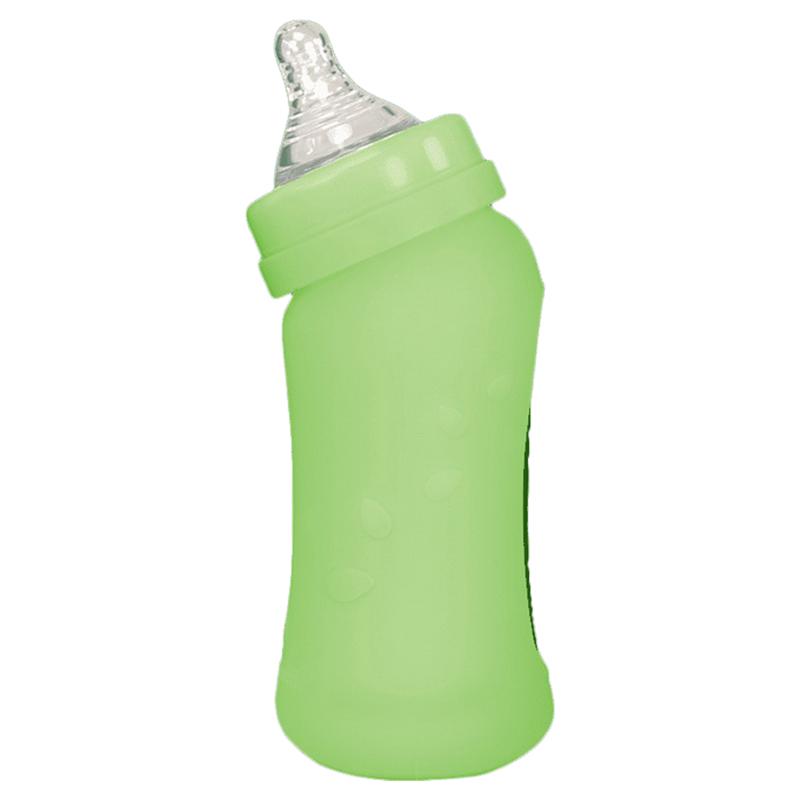 رضاعة الأطفال بسعة 230 مل لون أخضر Green Sprouts - Baby Bottle W/ Silicone Cover
