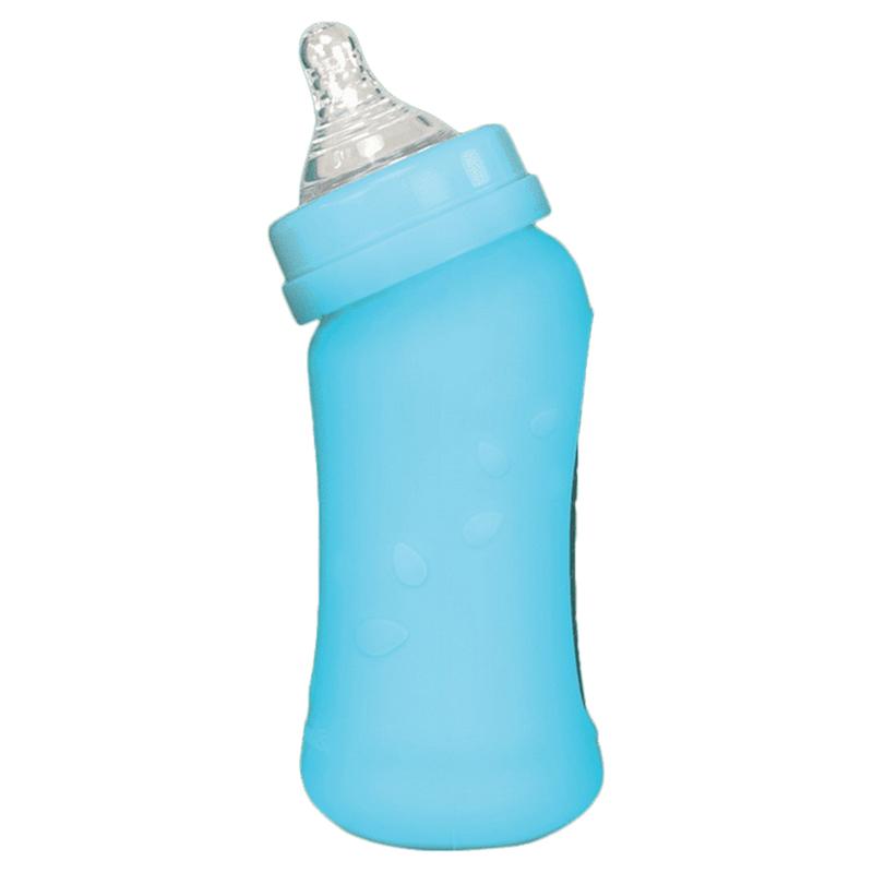 رضاعة الأطفال بسعة 230 مل لون أزرق Green Sprouts - Baby Bottle W/ Silicone Cover