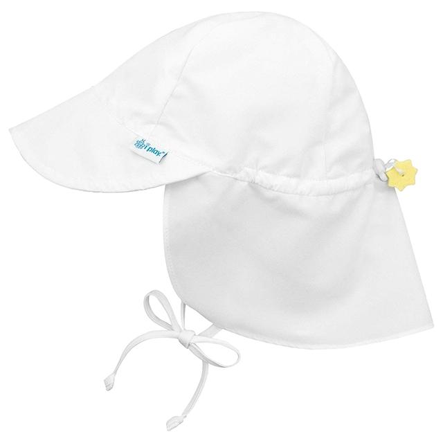 قبعة واقية من الشمس للأطفال لون أبيض Green Sprouts - Flap Sun Protection Hat-White - SW1hZ2U6NjYzMDMw