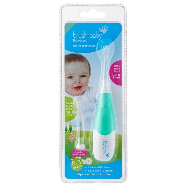 فرشاة أسنان كهربائية للأطفال 0-3 سنوات  Brush Baby - Babysonic Electric Toothbrush & Brush Heads - SW1hZ2U6NjYzMzE5