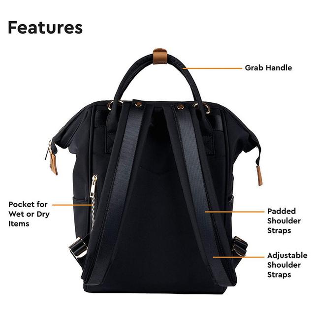 BabaBing - Mani Backpack Changing Bag - Black - SW1hZ2U6NjQ0NTQ4