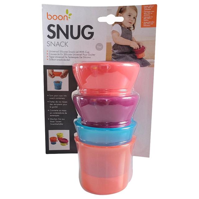 Tomy Boon Boon - Snack Containers w/ Lids & Straw Bottle 10oz - Pink - SW1hZ2U6NjY0NTU0