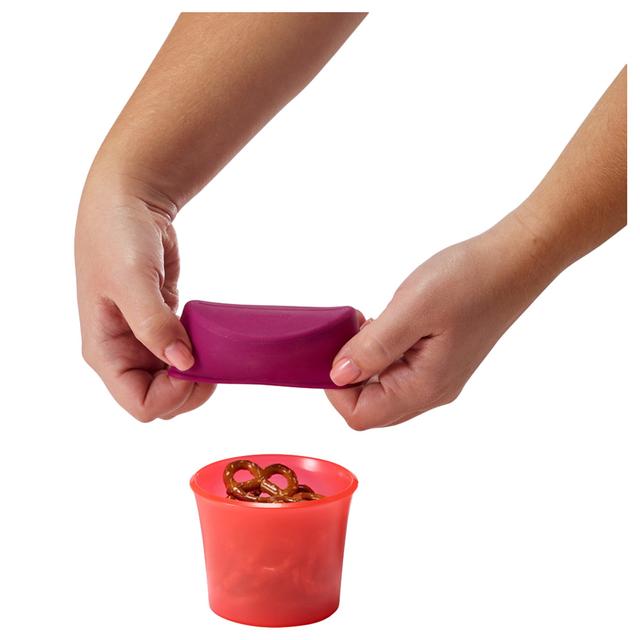 Tomy Boon Boon - Snack Containers w/ Lids & Straw Bottle 10oz - Pink - SW1hZ2U6NjY0NTU2