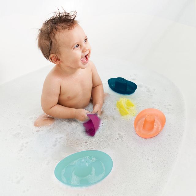 Tomy Boon Boon - Fleet Stacking Boats & Jellies Suction Cup Bath Toy - SW1hZ2U6NjY0NjAy