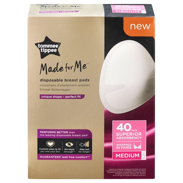 Tommee Tippee - Made For Me Disposable Breast Pads 40pcs - M - Pack of 2 - SW1hZ2U6NjY1Njcw