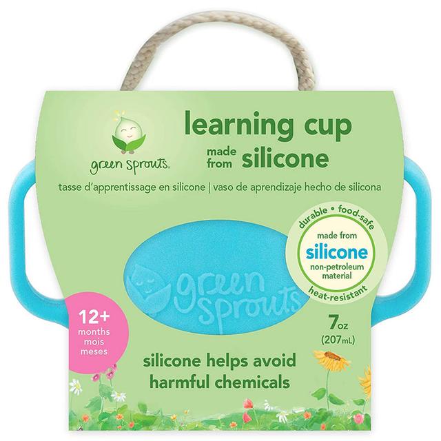 رضاعة بسعة 118 مل و كوب من السيليكون للأطفال  Green Sprouts - Sip & Straw Cup & Learning Cup - SW1hZ2U6NjY2MTc0