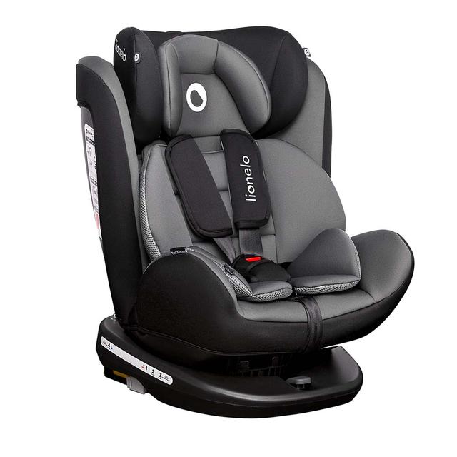 Lionelo - Bastiaan 360 Baby Car Seat Grey Black Base - SW1hZ2U6NjQ0ODgw