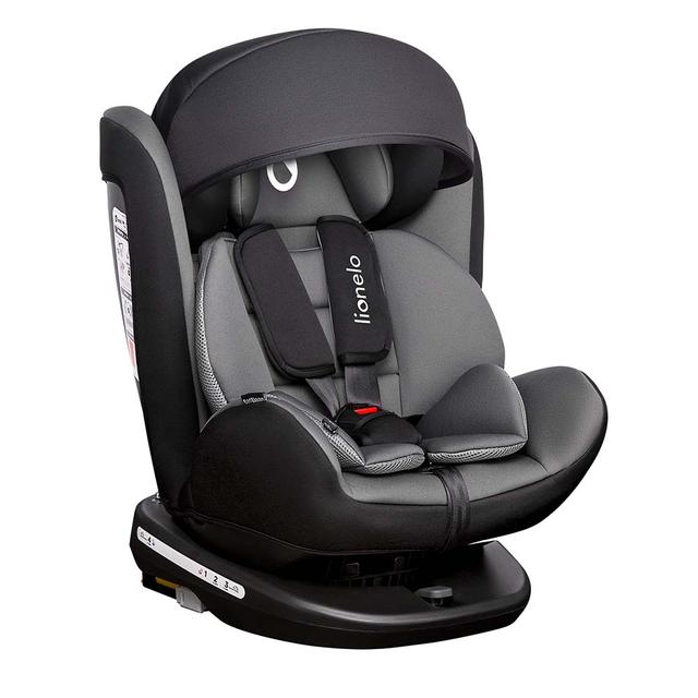 Lionelo - Bastiaan 360 Baby Car Seat Grey Black Base - SW1hZ2U6NjQ0ODgy