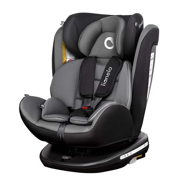 Lionelo - Bastiaan 360 Baby Car Seat Grey Black Base - SW1hZ2U6NjQ0ODg2