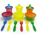 طقم أدوات مائدة للأطفال بلاستيك حزمة 16في1 Take And Toss Straw Cups & Multi-Pack Feeding Set - The First Years - SW1hZ2U6NjY3Njgw