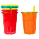 طقم أدوات مائدة للأطفال بلاستيك حزمة 16في1 Take And Toss Straw Cups & Multi-Pack Feeding Set - The First Years - SW1hZ2U6NjY3Njg2