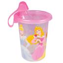 صحن بلاستيك مقسم مع كوب شرب للأطفال حزمة 4في1 Princess Take & Toss Sippy Cup & Two Sided Plate  - The First Years - SW1hZ2U6NjY3NzMy