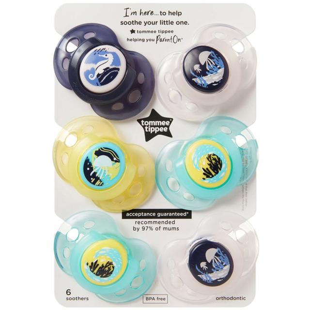 Tommee Tippee - Night Time Soother Pack of 6 - 18-36M - SW1hZ2U6NjY4NDU4