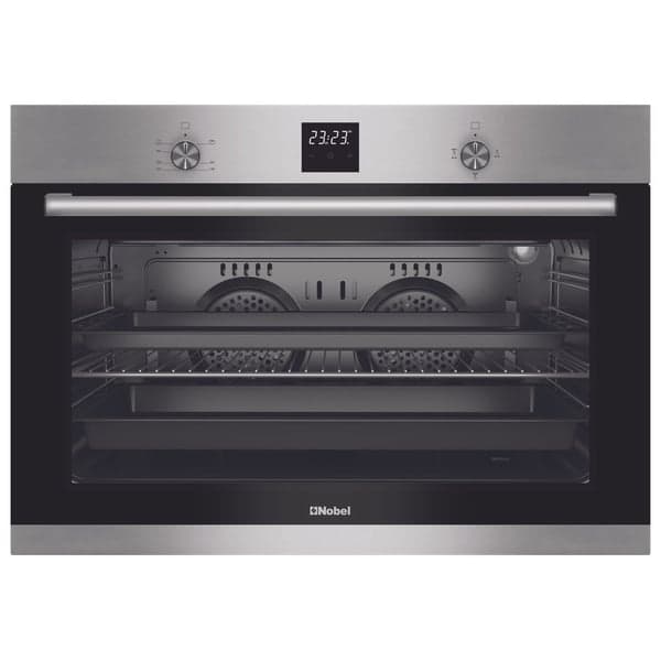 فرن بلت ان نوبل 90 سم بالغاز صناعة تركية نوبل NOBEL Built-in Oven Stainless Steel - SW1hZ2U6NzA2NDU1