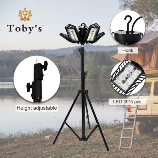 كشاف ليد خارجي صنارة للرحلات 6000 لومن Toby’s Sanara Camping Light With 5 Led Light Set - SW1hZ2U6NzA4MTE2