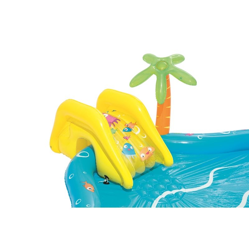 مسبح ونطاطة للأطفال قابل للنفخ مع زحليقة بيست واي Bestway Play Center Sea Life 180 x 257 x 87cm - 2}