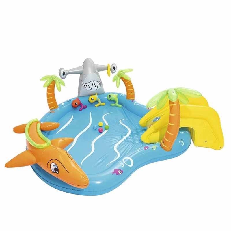 مسبح ونطاطة للأطفال قابل للنفخ مع زحليقة بيست واي Bestway Play Center Sea Life 180 x 257 x 87cm - 1}
