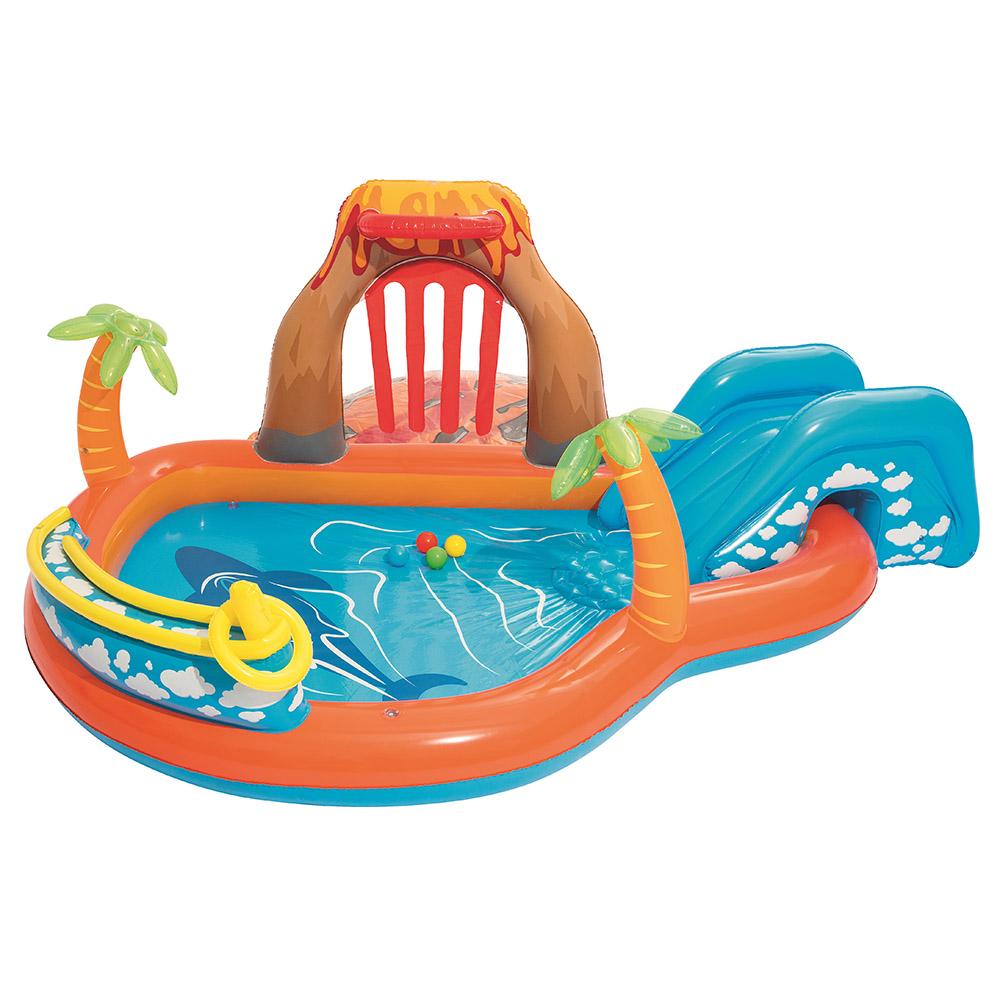 مسبح ونطاطة للأطفال قابل للنفخ مع زحليقة بيست واي Bestway Playcenter Lava Lagoon