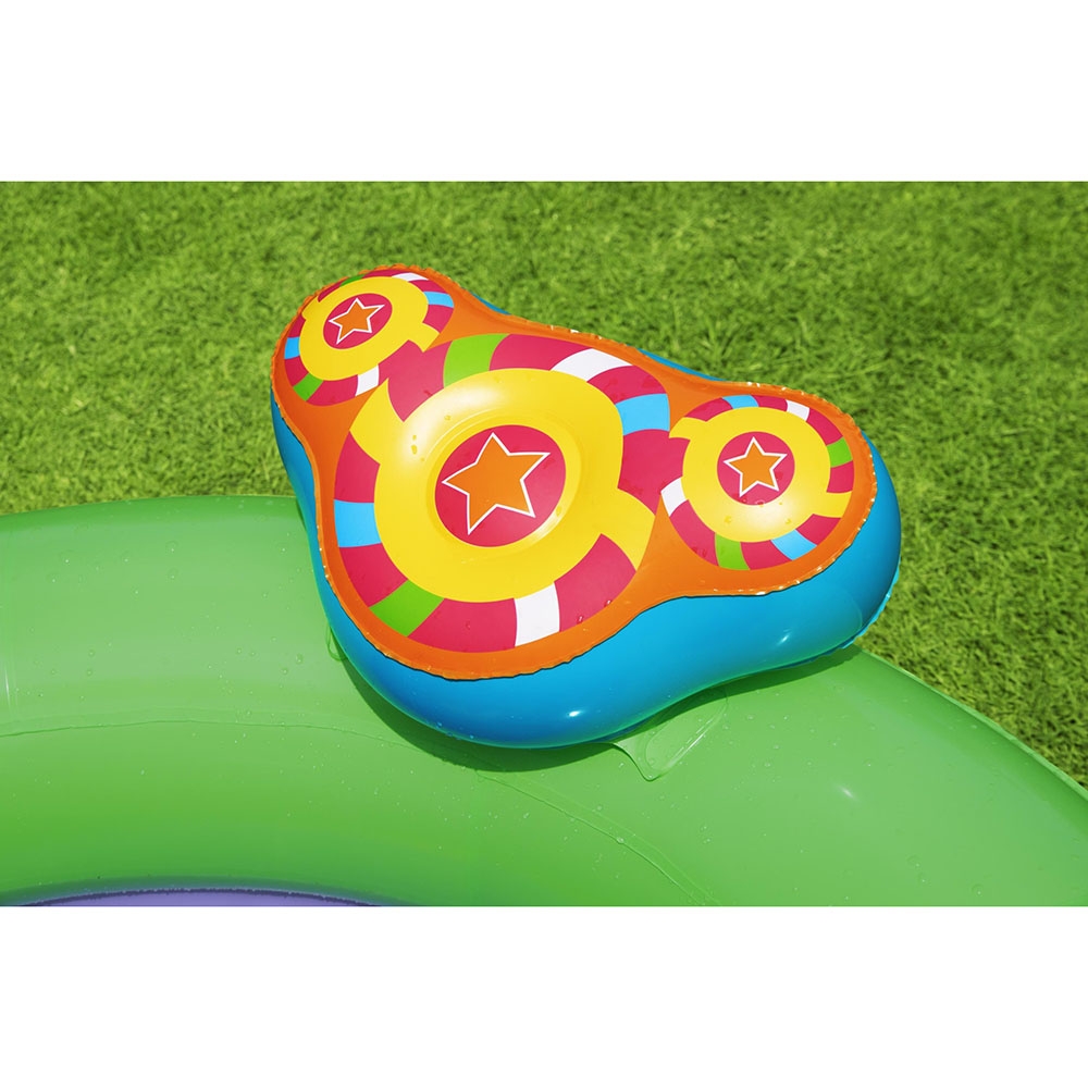 مسبح ونطاطة للأطفال قابل للنفخ مع زحليقة بيست واي Bestway Playcenter Sing N Splash 295x190x137cm - 6}