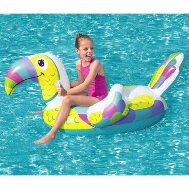 عوامة سباحة للأطفال على شكل طائر الطوقان من بيست واي   Bestway - Toucan Pool Day Ride-On 173x91cm