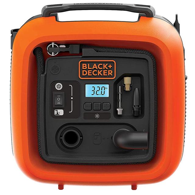 منفاخ هواء كفرات 12 فولت اورانج بلاك اند ديكر Black+Decker Orange 12v Electric Air Inflator Compressor - SW1hZ2U6Njk1MzM2