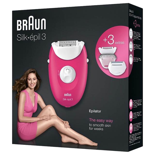 Braun - SE 3410 Epilator For Legs And Body - Raspberry Pink - SW1hZ2U6Njk2NDIx