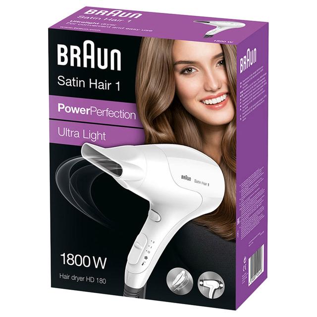 استشوار شعر براون 1800 واط مع خاصية الأيونات Braun Satin 1 Hair Dryer Powerperfection - SW1hZ2U6Njk1ODM2
