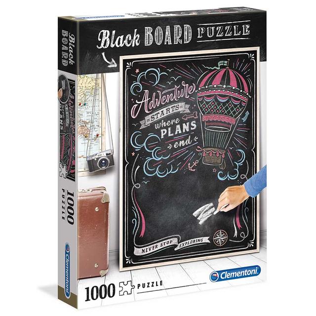 لعبة بزل تطبيقات للكبار سبورة طبشور 1000 قطعة كلمنتوني Clementoni  Blackboard Travel Jigsaw Puzzle - 1000pcs - SW1hZ2U6NjkyNTU4