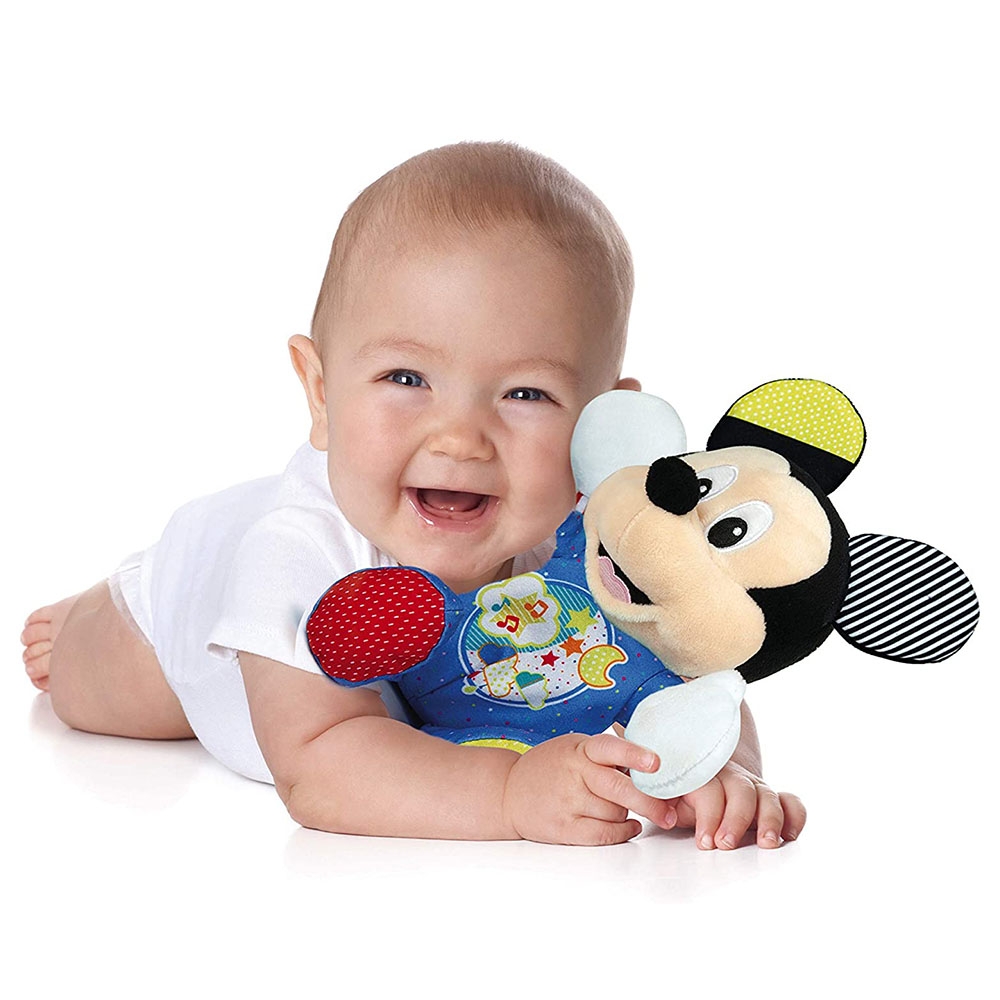 لعبة دمية ديرني بيبي ميكي التفاعلية للأطفال كلمنتوني Clementoni Disney Baby Mickey Interactive Plush