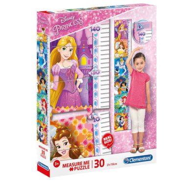 لعبة بزل تطبيقات للأطفال أميرات ديزني 30 قطعة كلمنتوني مع مقياس طول Clementoni  Disney Princess Measure Me Puzzle - 30pcs
