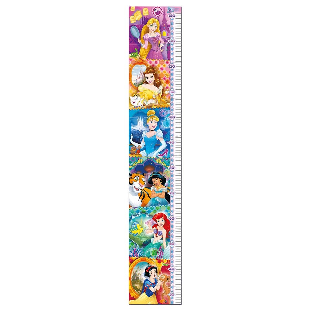 لعبة بزل تطبيقات للأطفال أميرات ديزني 30 قطعة كلمنتوني مع مقياس طول Clementoni  Disney Princess Measure Me Puzzle - 30pcs