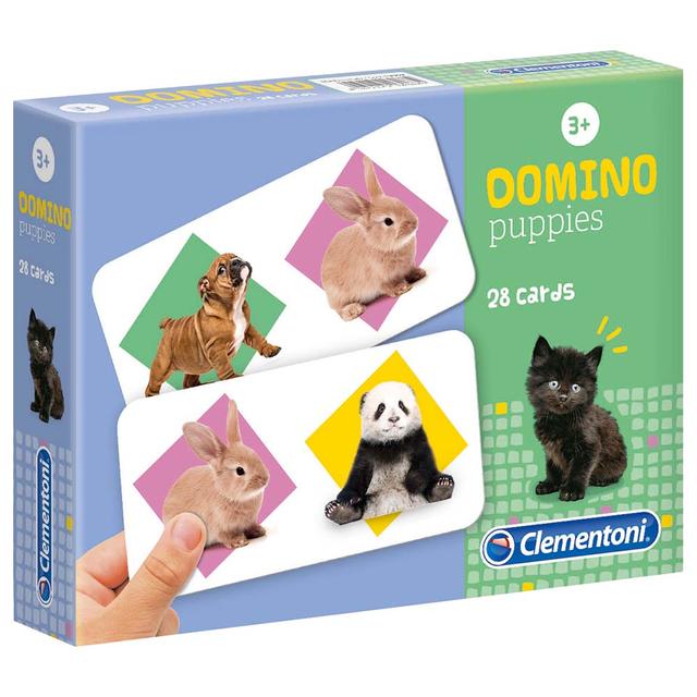 لعبة بطاقات دومينو صغار الحيوانات للأطفال كلمنتوني Clementoni  Domino Pocket Puppies - SW1hZ2U6NjkzNzc5