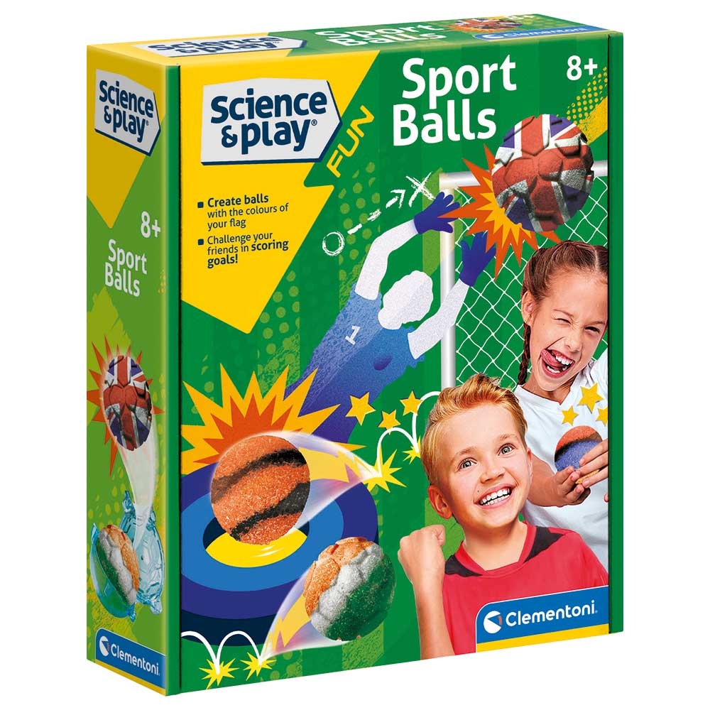 لعبة مختبر علمي صغير للأطفال كلمنتوني Clementoni Science & Play Crazy Balls Soccer