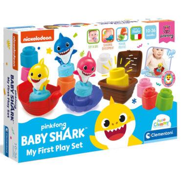 لعبة مكعبات بيبي شارك للأطفال كلمنتوني Clementoni Soft Clemmy Baby Shark Playset